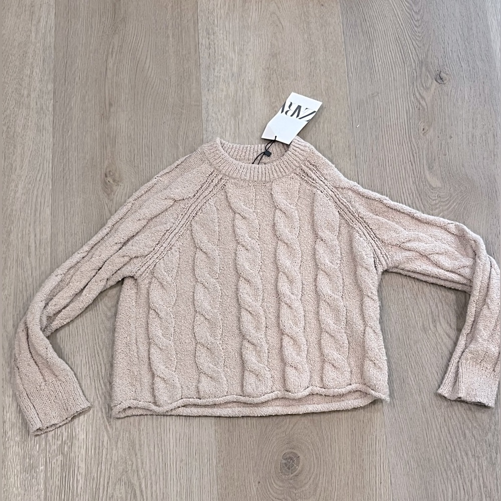 ZARA Kids | Beige | CABLE KNIT SWEATER